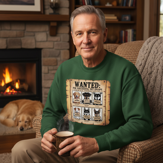 Wanted: For Successful Vet Escape.. Dog Dad Sweatshirt