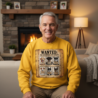 Wanted: For Successful Vet Escape.. Dog Dad Sweatshirt