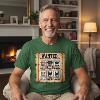 Wanted: For Successful Vet Escape.. Dog Dad Tees