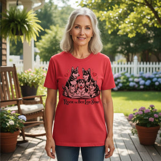 Rescue The Best Love Story Love Dog-Mom Tees