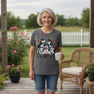 Rescue The Best Love Story Love Dog-Mom Tees