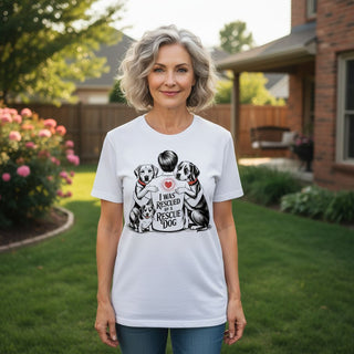 I Was Rescued By A Rescue Dog Dog-Mom Tees