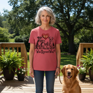 Who Rescued Who? Dog-Mom Tees