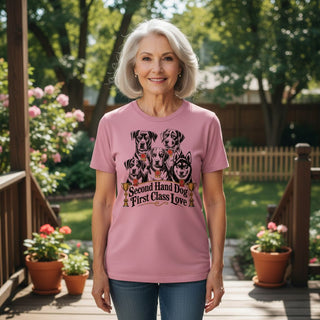 Second Hand Dog First Class Love Dog-Mom Tees