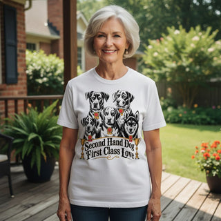 Second Hand Dog First Class Love Dog-Mom Tees
