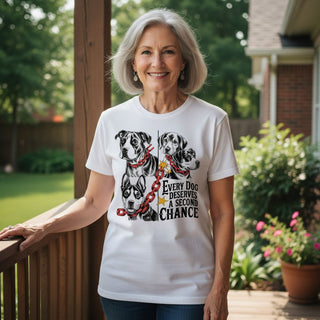 "Every Dog Deserves A Second Chance" Quote Dog-Mom Tees