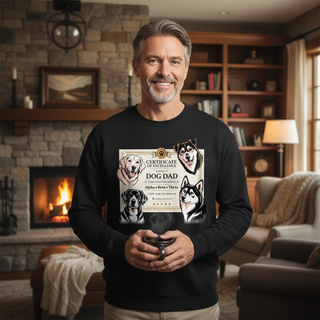 Certificate Of Excellence.. Award to Dog Dad Sweatshirt
