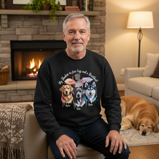 My Shadow Has Four Legs And A Heartbeat.. Dog Dad Sweatshirt