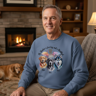 My Shadow Has Four Legs And A Heartbeat.. Dog Dad Sweatshirt