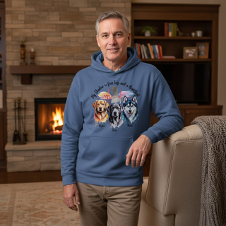 My Shadow Has Four Legs And A Heartbeat.. Dog Dad Hoodie