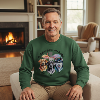 My Shadow Has Four Legs And A Heartbeat.. Dog Dad Sweatshirt