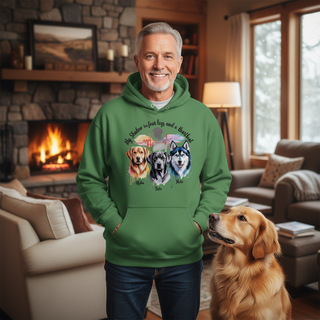 My Shadow Has Four Legs And A Heartbeat.. Dog Dad Hoodie