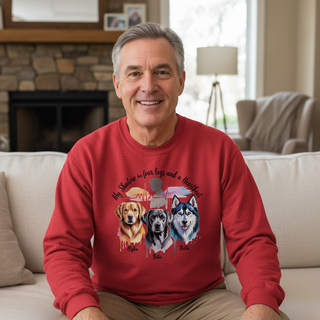 My Shadow Has Four Legs And A Heartbeat.. Dog Dad Sweatshirt