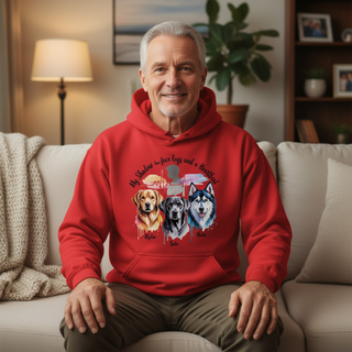 My Shadow Has Four Legs And A Heartbeat.. Dog Dad Hoodie