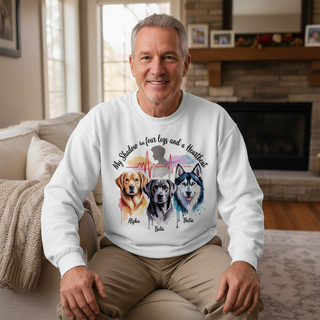 My Shadow Has Four Legs And A Heartbeat.. Dog Dad Sweatshirt