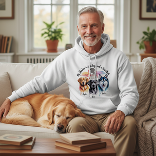 My Shadow Has Four Legs And A Heartbeat.. Dog Dad Hoodie