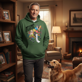 My Cart: 10% Dog Stiff, 10% Human Survival.. Dog Dad Hoodie
