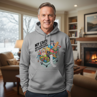 My Cart: 10% Dog Stiff, 10% Human Survival.. Dog Dad Hoodie