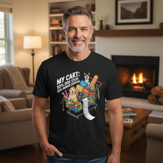 My Cart: 10% Dog Stiff, 10% Human Survival.. Dog Dad Tee