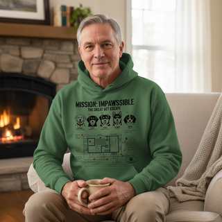 Mission: Impawssible - The Great Vet Escape.. Dog Dad Hoodie