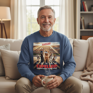 Expelled!! Obedience School Dropout Squiad.. Dog Dad Sweatshirt