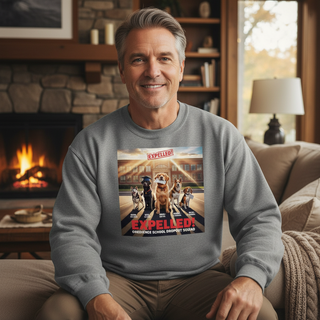 Expelled!! Obedience School Dropout Squiad.. Dog Dad Sweatshirt